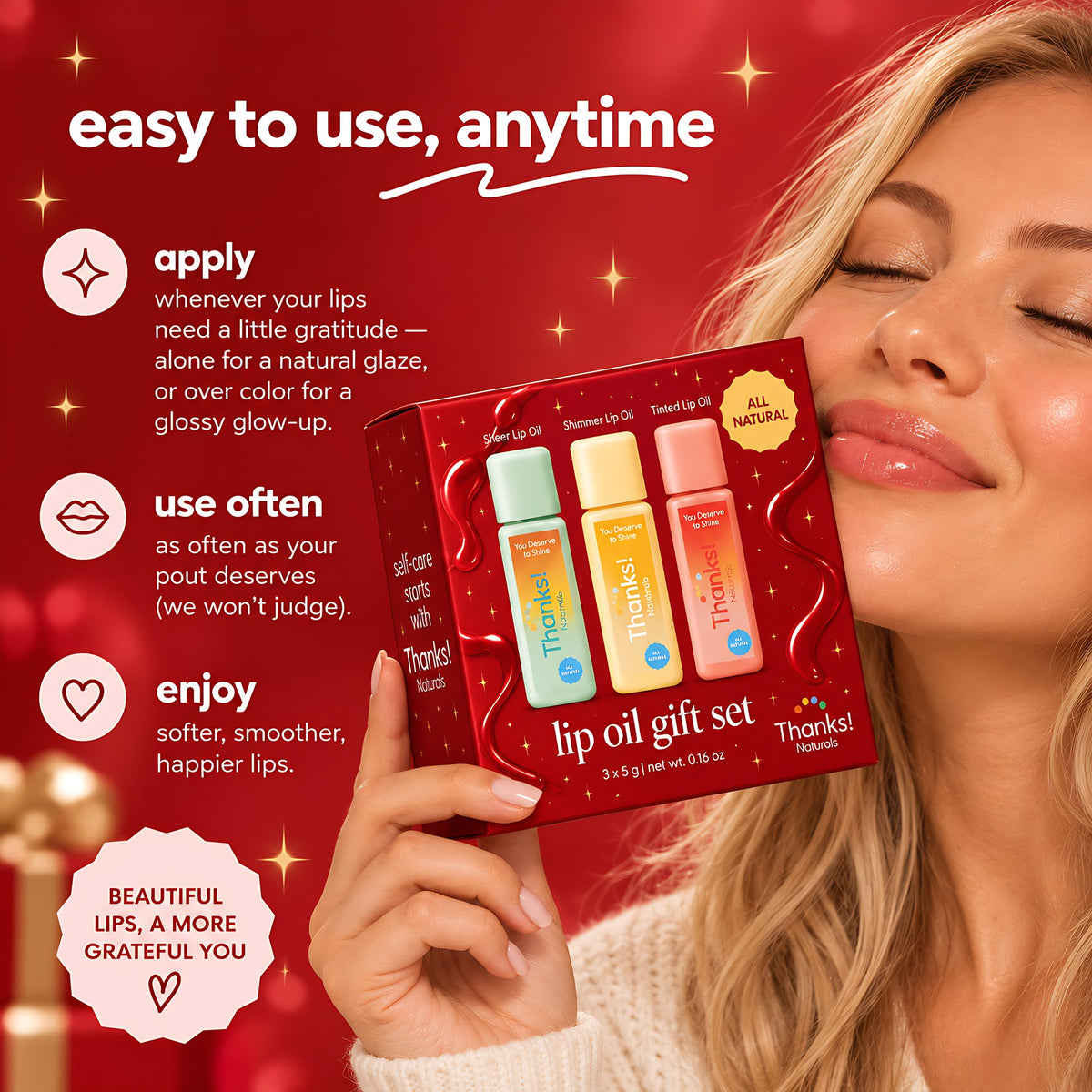 Holiday Lip Oil Gift Set Alt Image 7