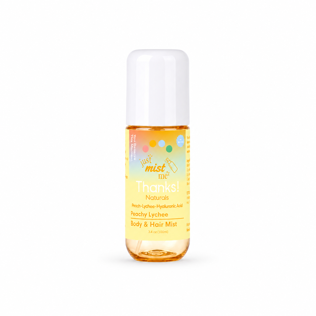 peachy lychee body & hair mist 3.4 oz