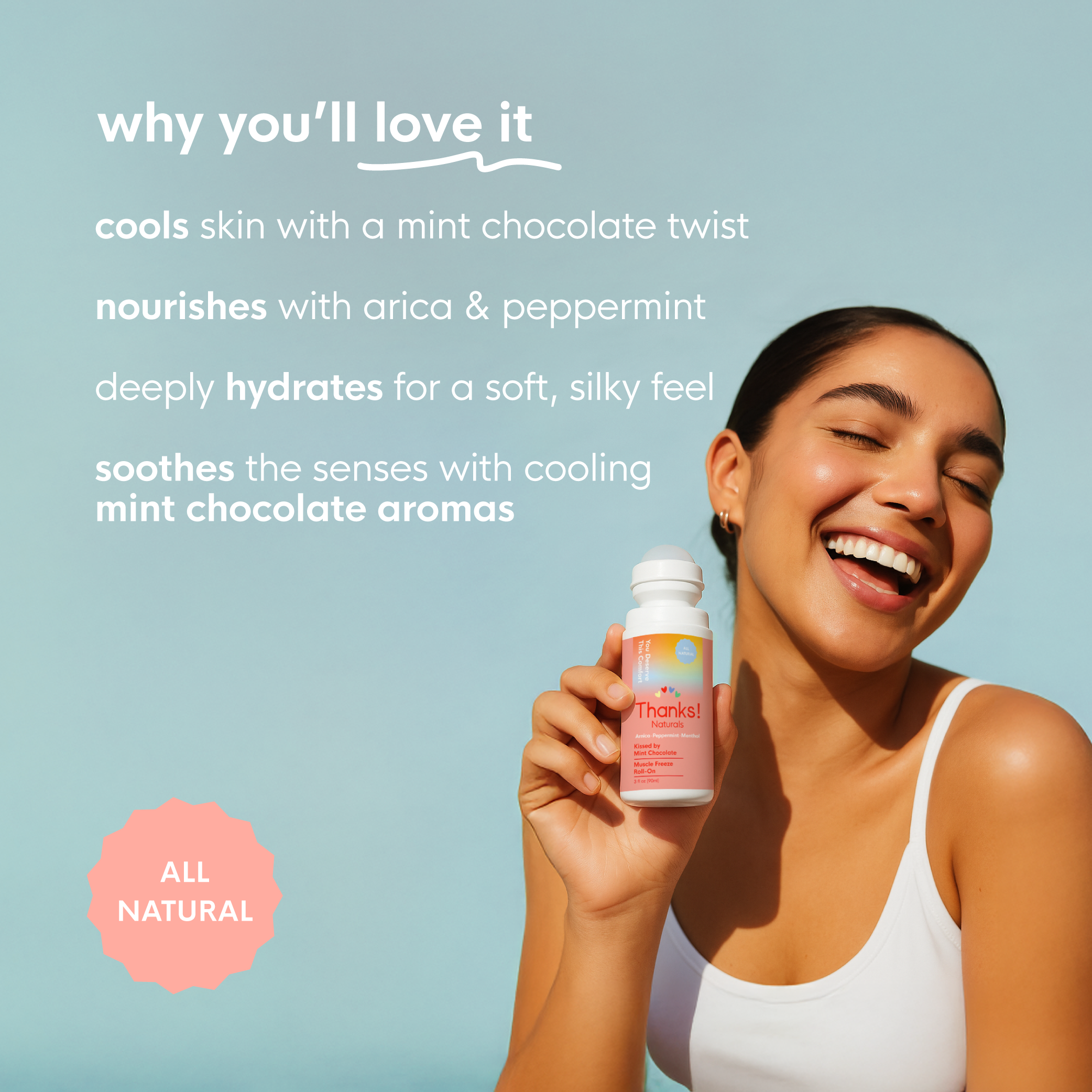 kissed by mint chocolate muscle freeze roll-on