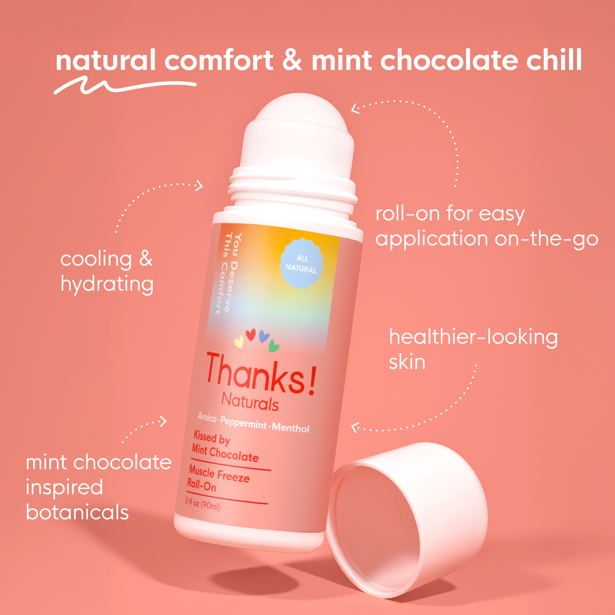 kissed by mint chocolate muscle freeze roll-on