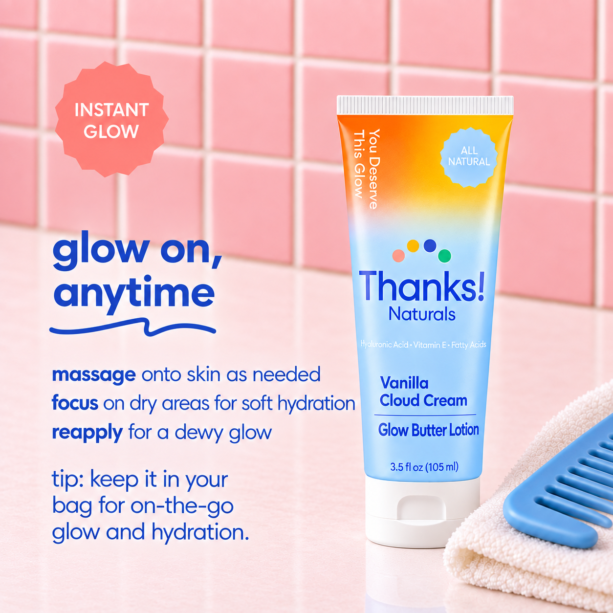 vanilla cloud cream glow butter lotion