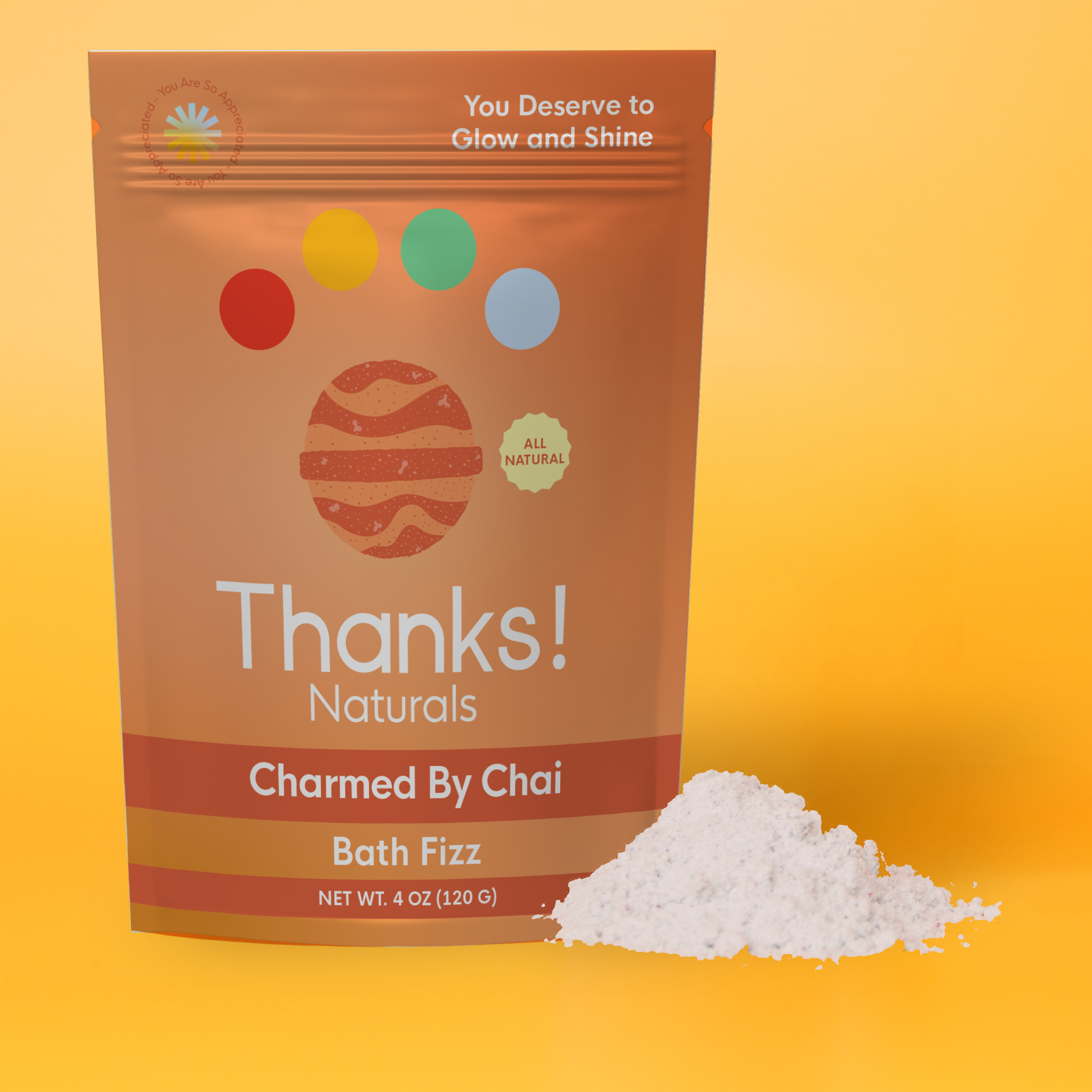 charmed by chai bath fizz