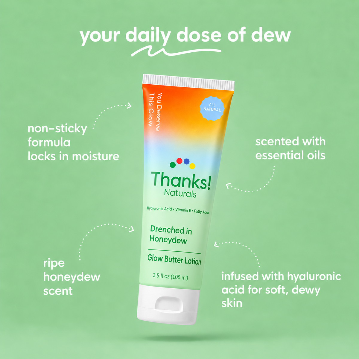 drenched in honeydew glow butter lotion