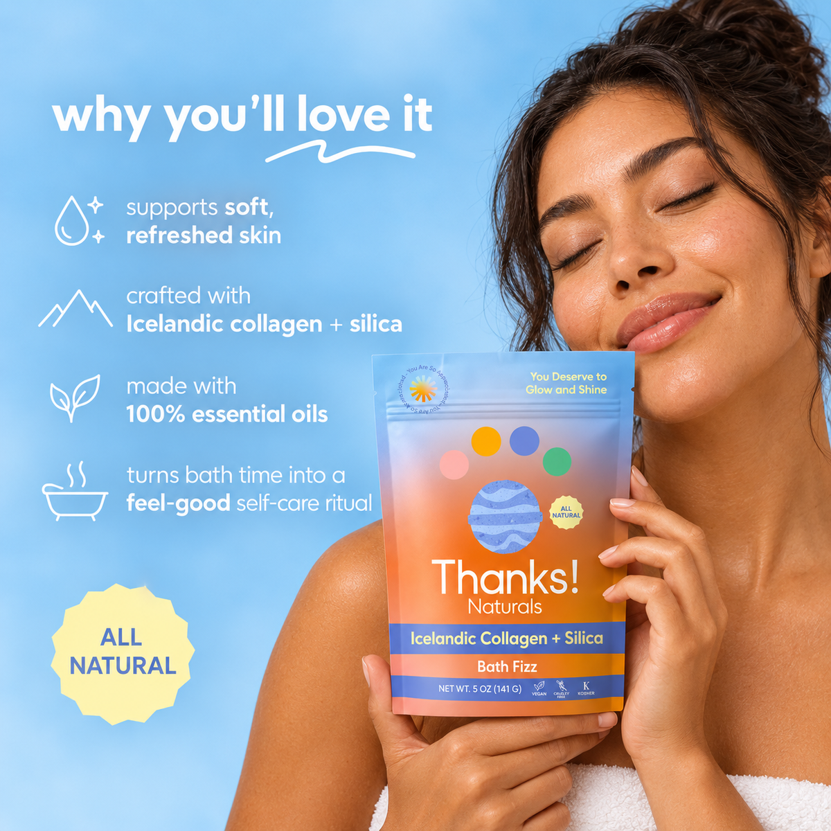 icelandic collagen + silica bath fizz