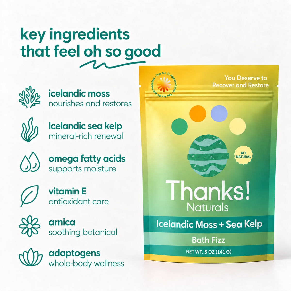 icelandic moss + sea kelp bath fizz