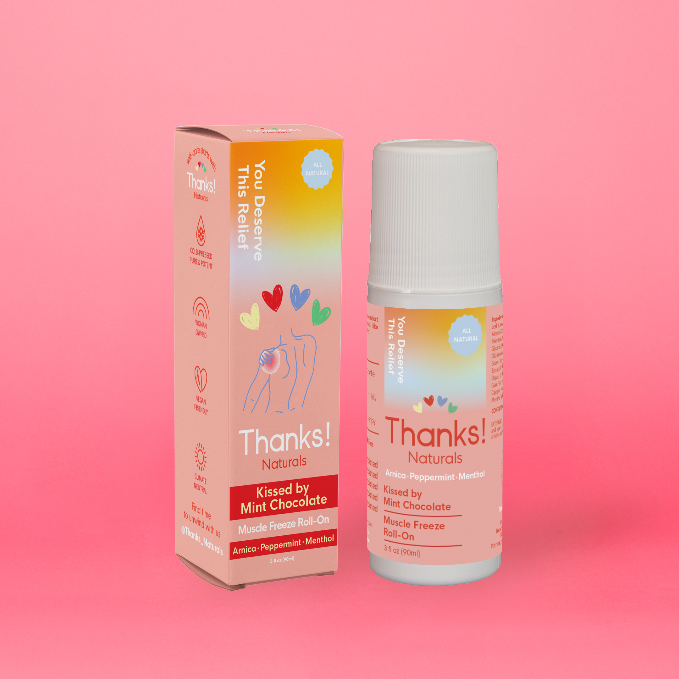kissed by mint chocolate muscle freeze roll-on