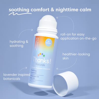 soothing lavender magnesium massage oil roll-on