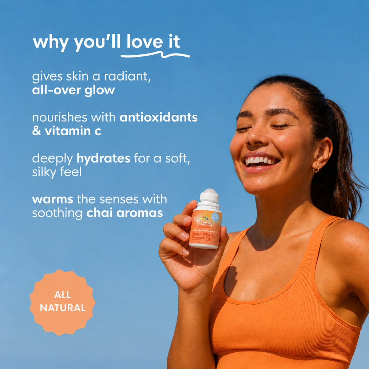 charmed by chai mini massage oil roll-on