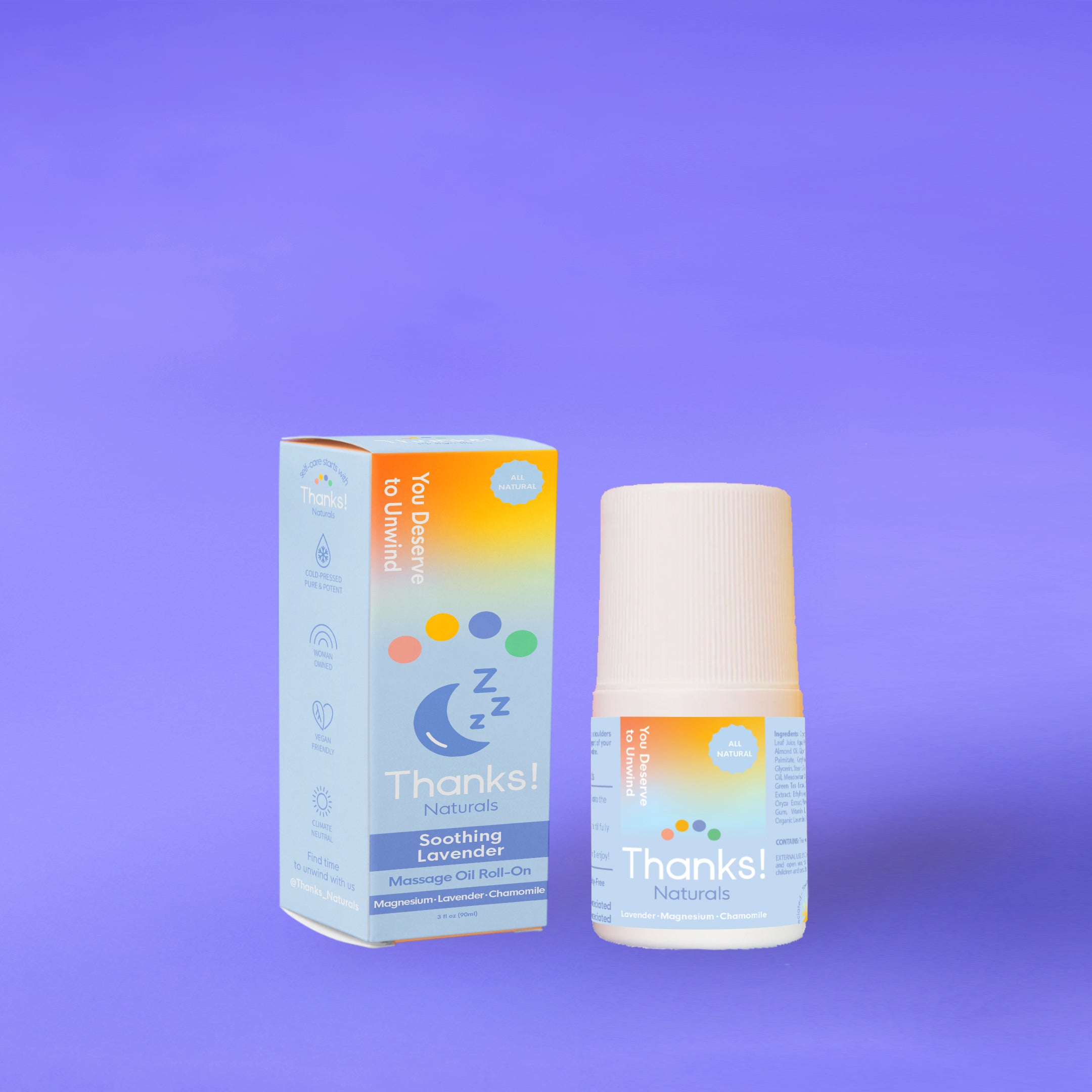 soothing lavender magnesium mini massage oil roll-on