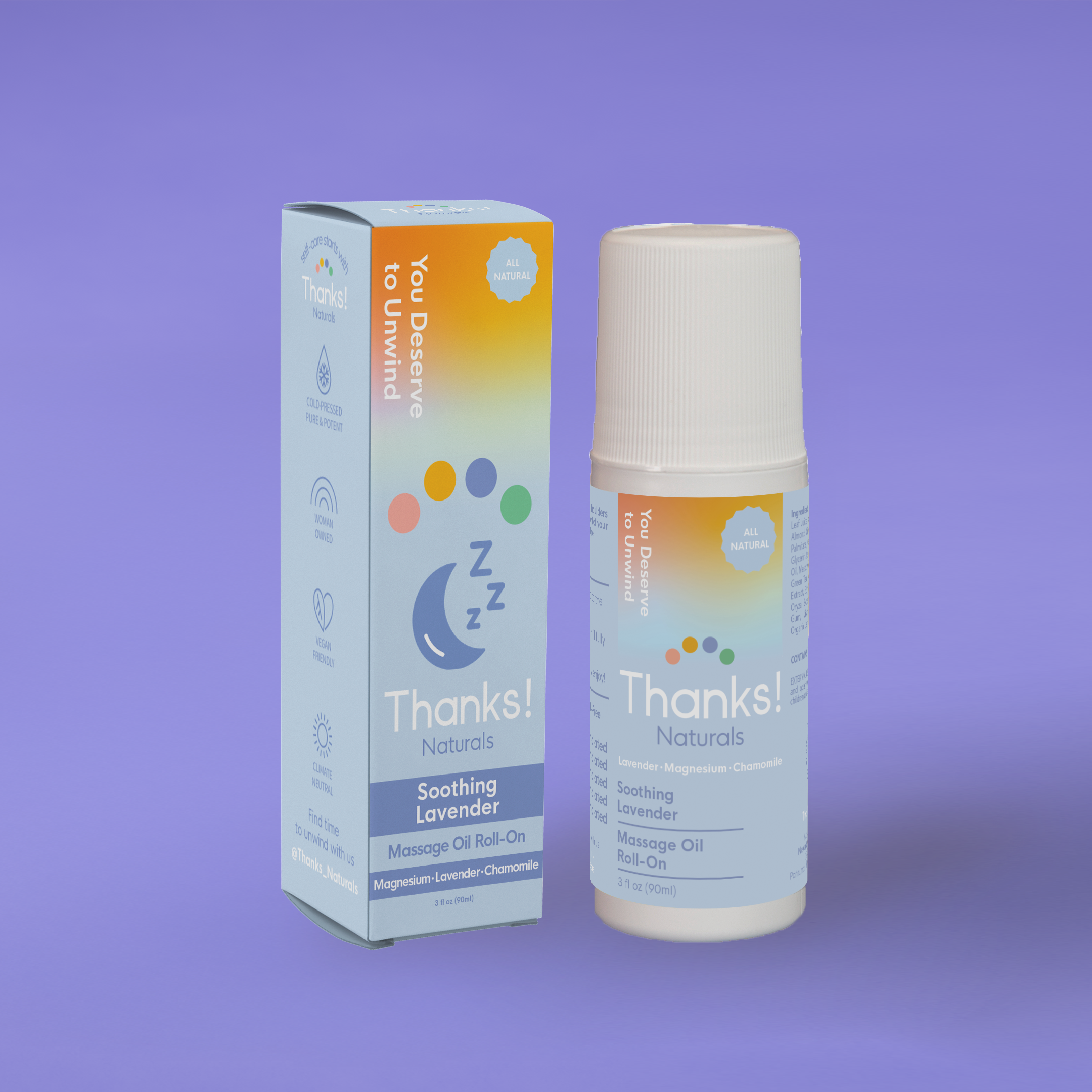 soothing lavender magnesium massage oil roll-on