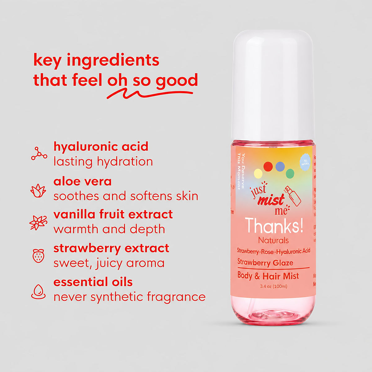 Strawberry Glaze Body & Hair Mist Alt Image 3