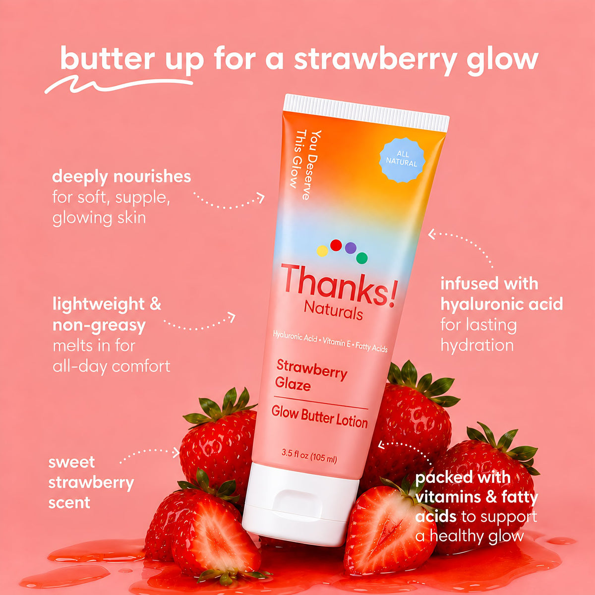 Strawberry Glaze Glow Butter Lotion Alt Image 1