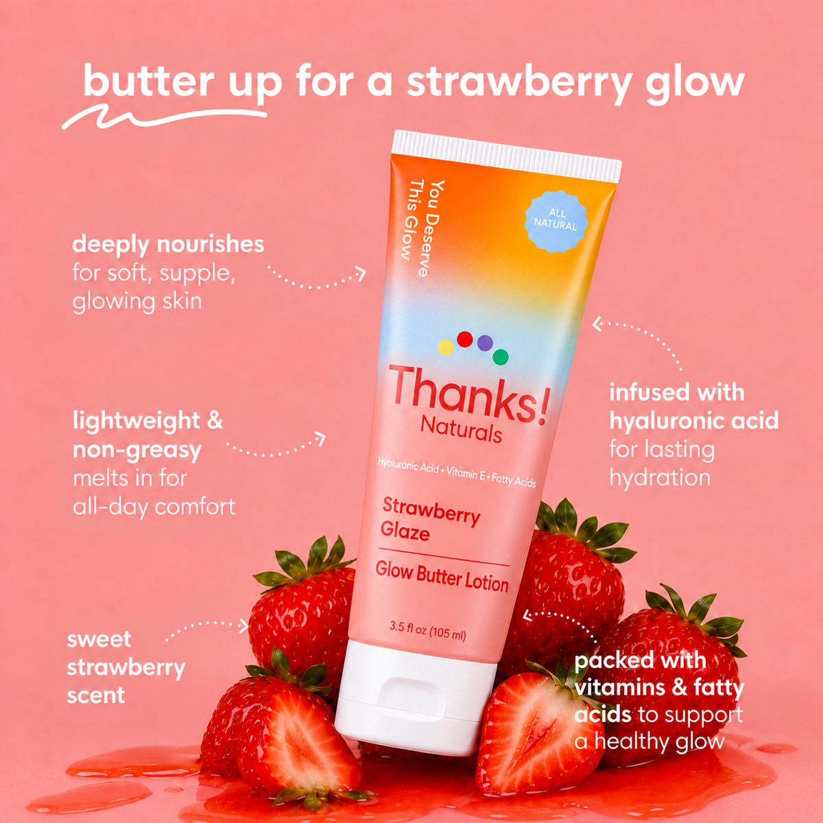 strawberry glaze glow butter lotion