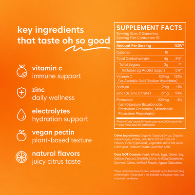 sweet tangerine immunity gummies