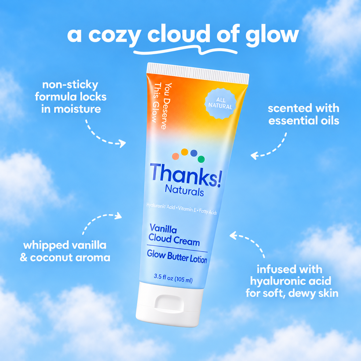 vanilla cloud cream glow butter lotion