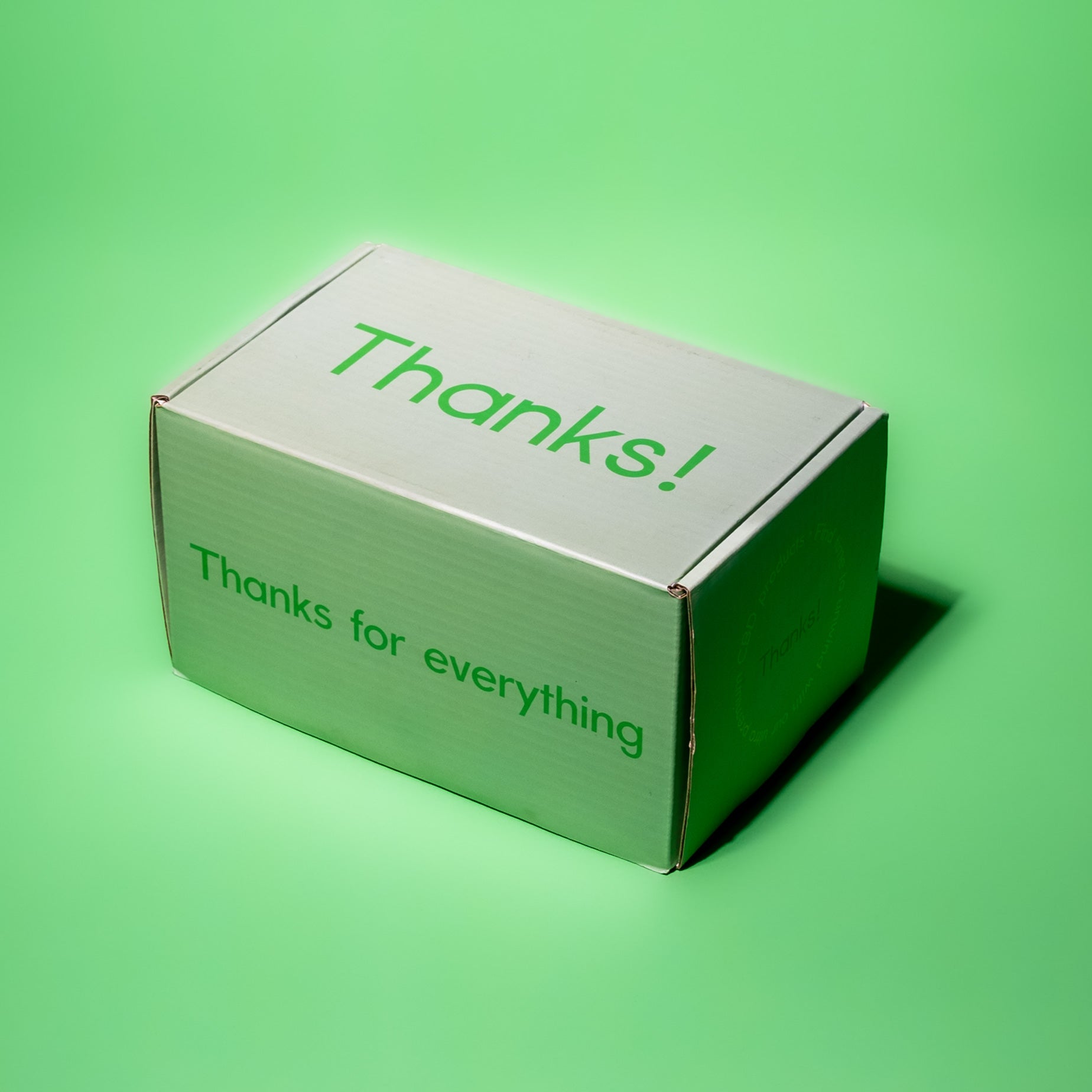 custom Thanks! box